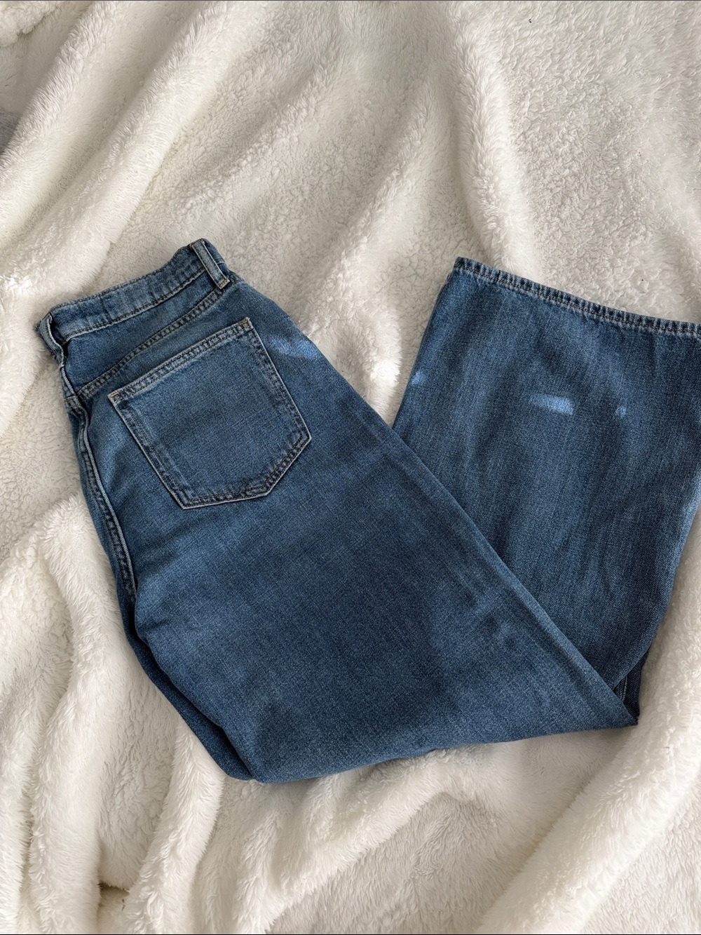 Women’s Wide Leg Blue Denim Jeans